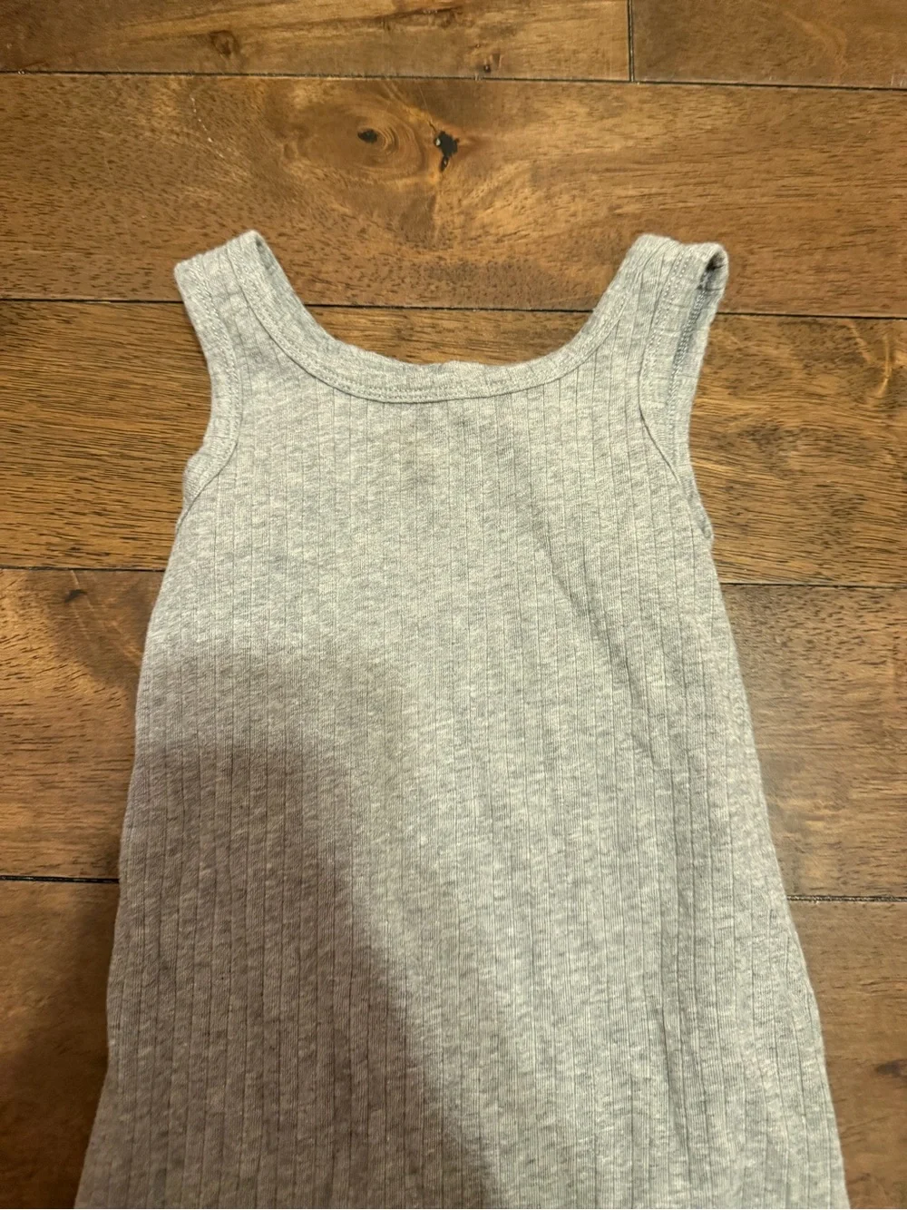 SHEIN Gray Ribbed Tank Romper for Kids